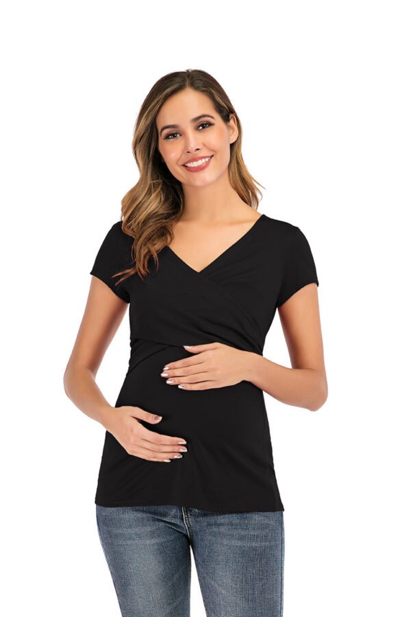 Cute Maternity Top - Maternity Tops for Feeding - Nursing Breastfeeding Cotton Tops - Image 5