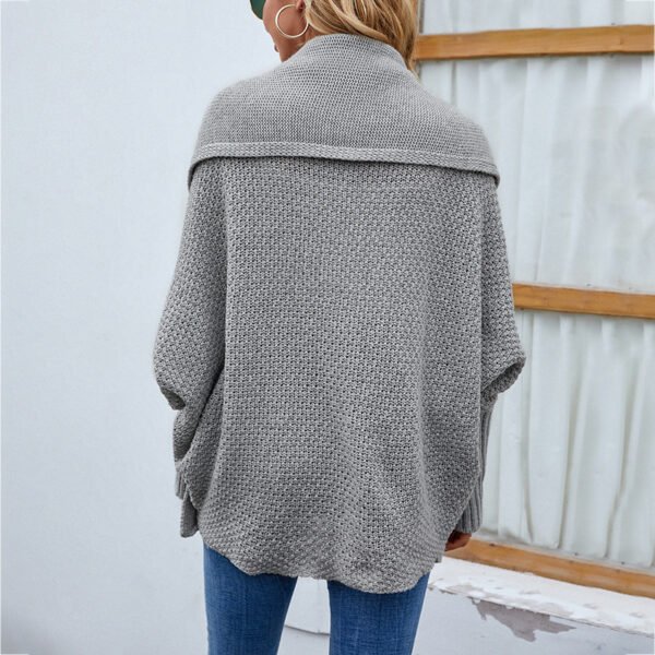 Loose Sweater For Women - Long Knitted Cardigan Sweater for Women - Oversized Batwing Sleeves Sweater - Image 10