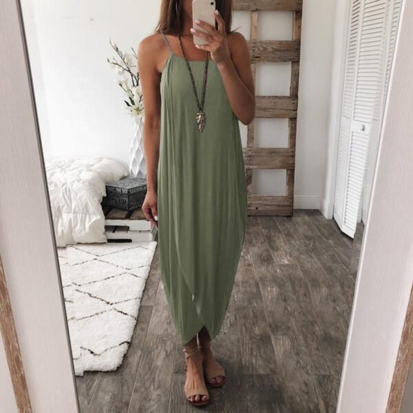 Irregular Dress - Breezy Long Loose Summer Dress - Comfortable Maternity Summer Dress - Image 2