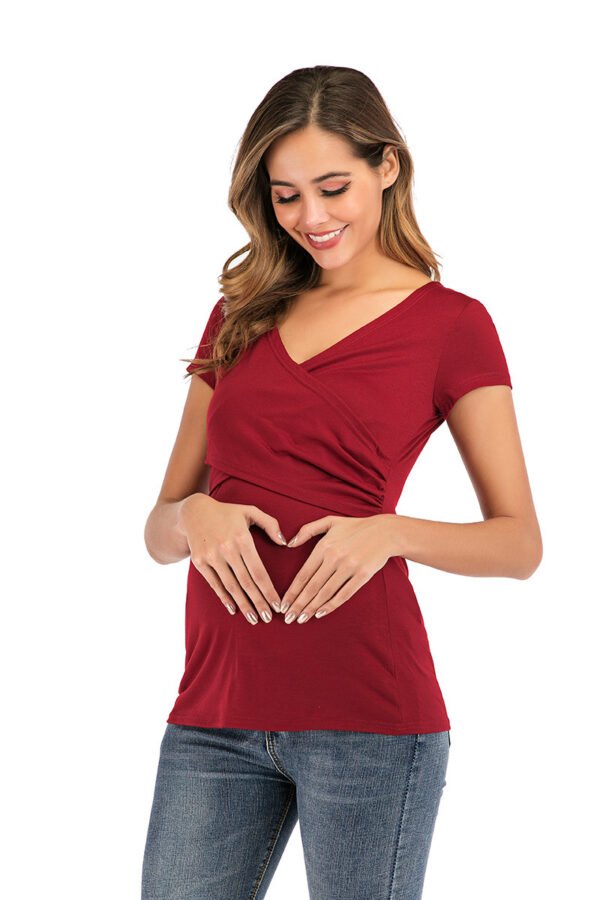 Cute Maternity Top - Maternity Tops for Feeding - Nursing Breastfeeding Cotton Tops