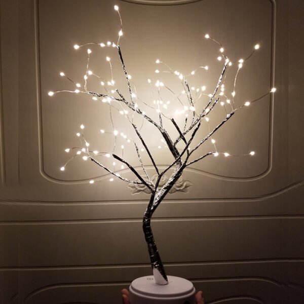 Tree Bedside Lamp - Tree Light Touch Switch Pearl Star Night Light - Image 8