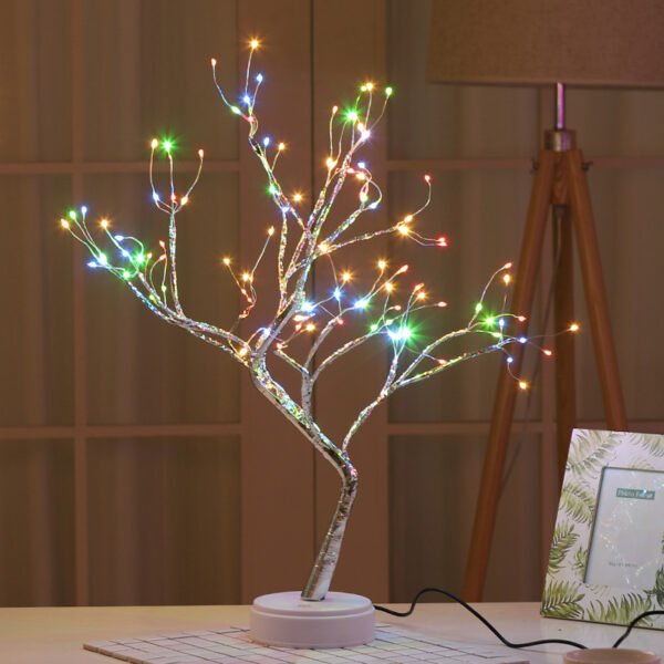 Tree Bedside Lamp - Tree Light Touch Switch Pearl Star Night Light