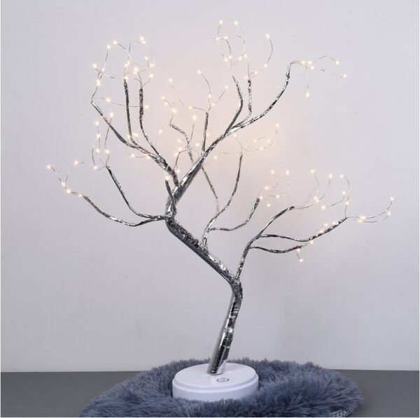 Tree Bedside Lamp - Tree Light Touch Switch Pearl Star Night Light - Image 4