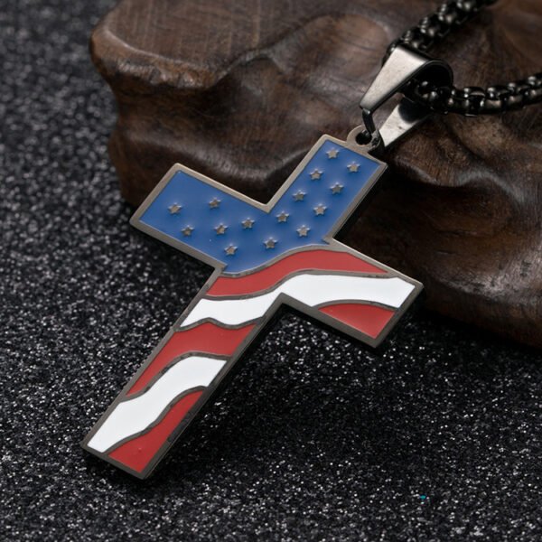 Flag Cross Necklace - Image 4