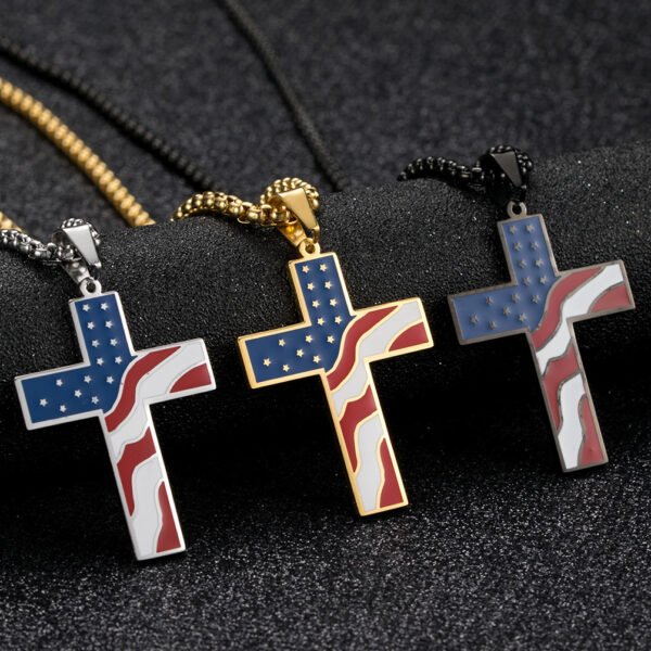 Flag Cross Necklace - Image 9