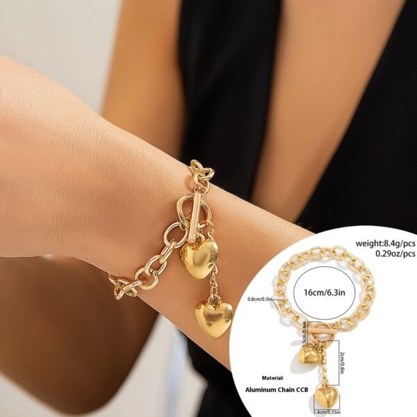 Thick Chain With Shiny Lock And Key Pendant & Necklace For Women - Image 9