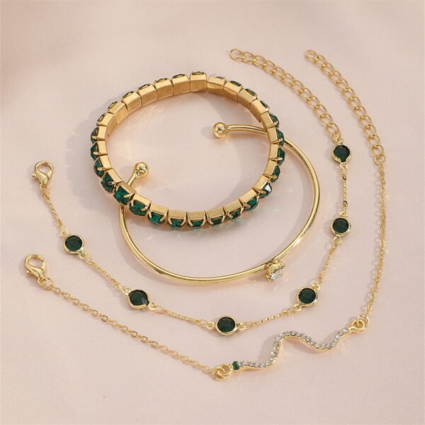 Fashion Green Women's Bracelet Set - Image 7