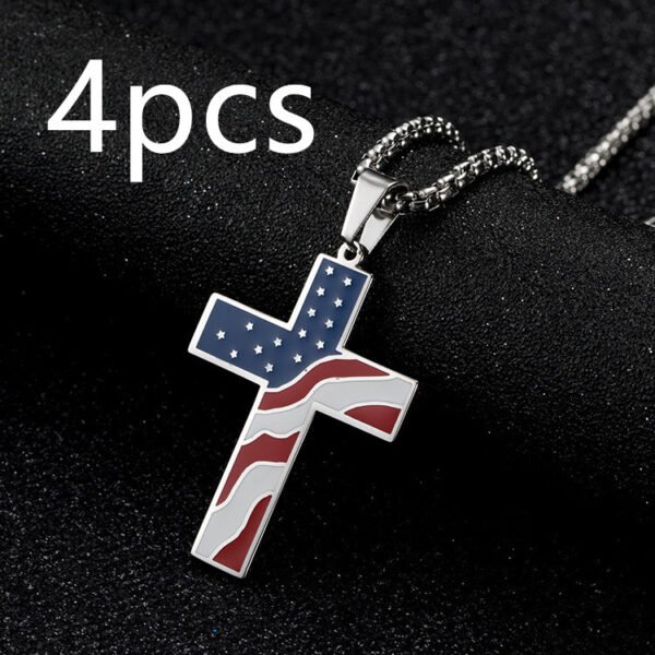 Flag Cross Necklace - Image 2