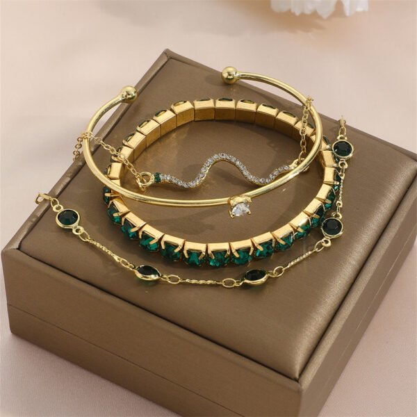 Fashion Green Women's Bracelet Set - Image 6