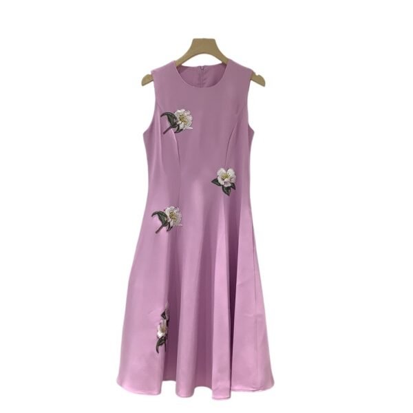 Floral Cinched Sleeveless Dress - Image 2