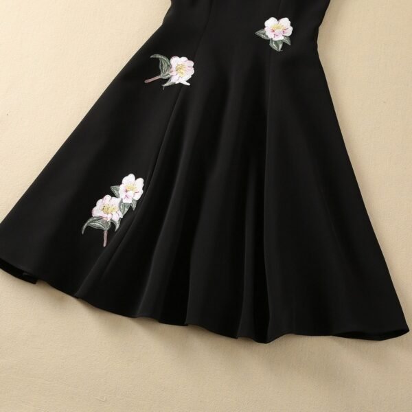Floral Cinched Sleeveless Dress - Image 6